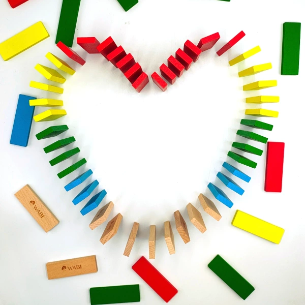 Drewniane klocki deseczki WABI Planks 8 cm 200 sztuk 3+