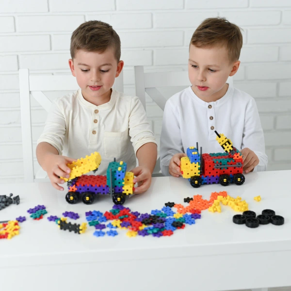 MELI Basic Tech+ 780 pcs – Construction Waffle Blocks with Mechanics 3+