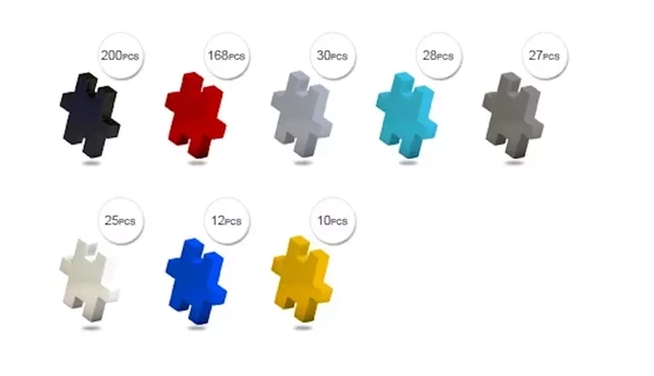 Meli Minis Fire 2-in-1 blocks - 500 el.