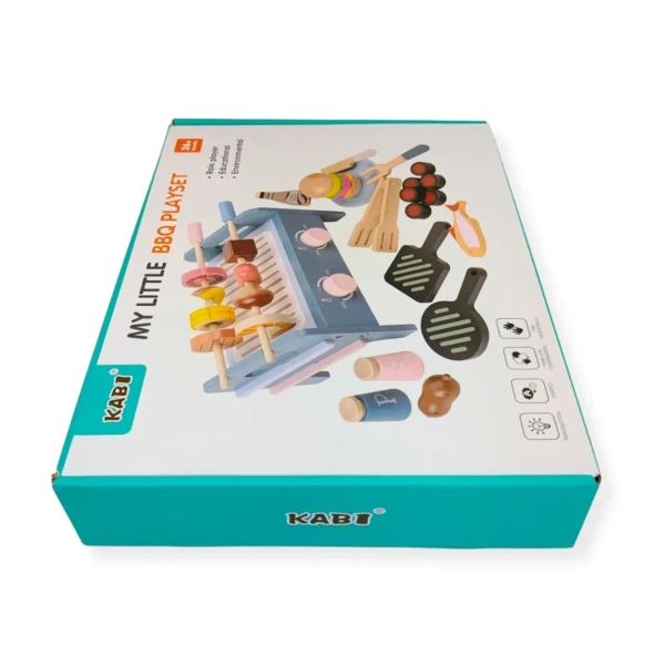 Drewniany grill BBQ z akcesoriami 35 el. – Kabi 3+