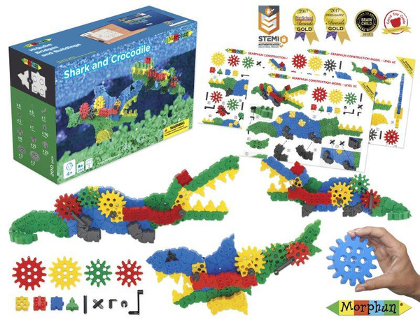 Gearphun Shark and Crocodile Box blocks - 200 el.