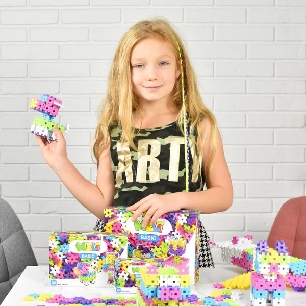 Meli Basic Pink 150 el construction blocks.