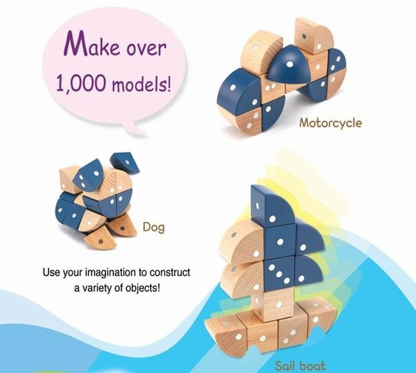 Magnetic wooden blocks - IGEO 24 el.