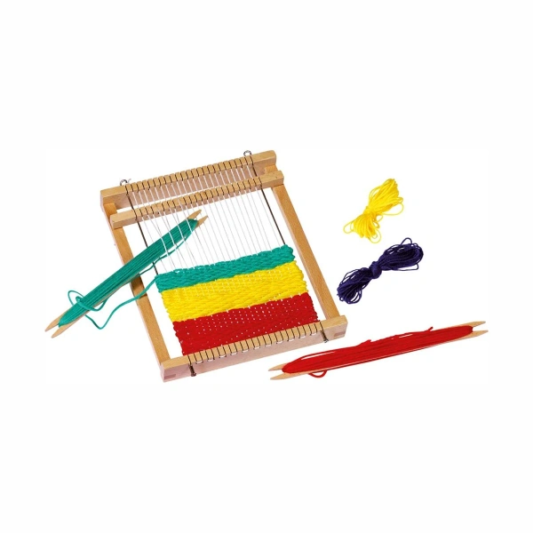Goki Wooden Weaving Loom – Small Weaving Set for Kids Ages 5+