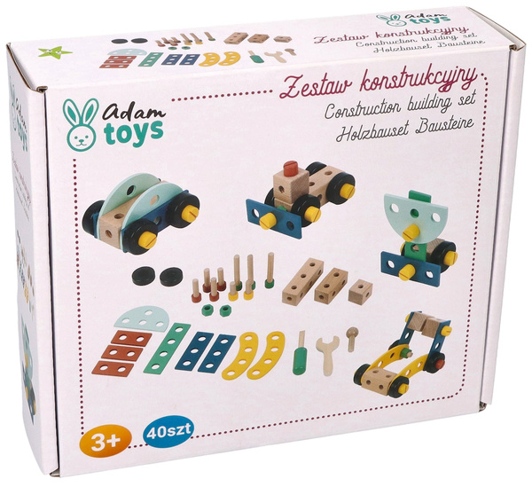 Wooden set of a small constructor