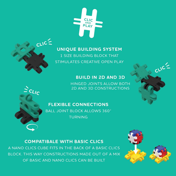 Nano Clics 5w1 - Kreatywni Budowniczowie - 125 el.