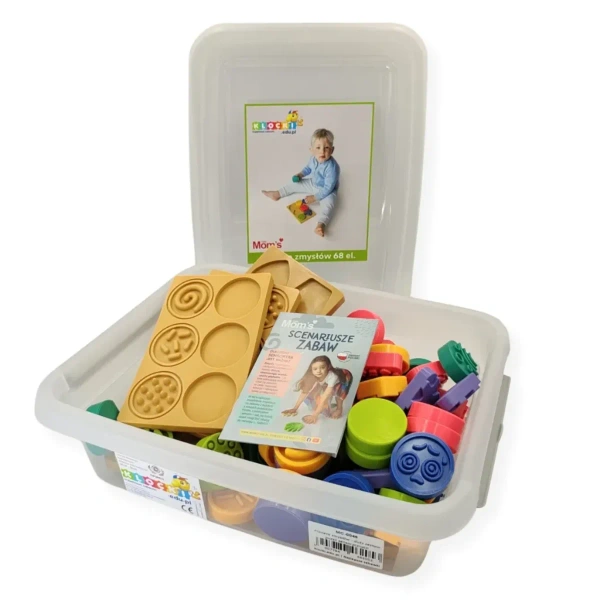 Sensory Puzzle Set Touch Emotions Shapes 68 pcs – Mom's Care 1+