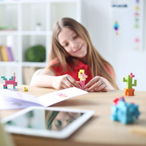 Klocki magnetyczne Pixio Bright Animals zwierzęta 90 elementów 6+