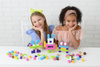 Set of construction blocks - Meli Cube Pink 100 el.