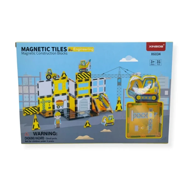 Magnetic Tiles Construction Set 31 pcs – Jinkee 3+