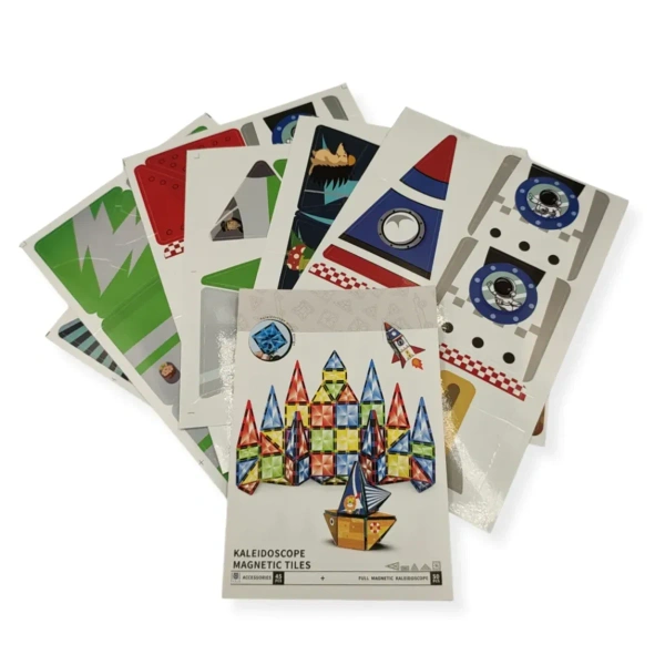 Klocki magnetyczne kalejdoskop 95 el. przezroczyste – X-Bida 3+