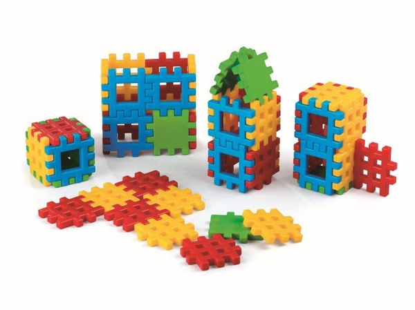 Klocki edukacyjne Marioinex Wafle 170 170 elementów dla 2-latka wspierające motorykę