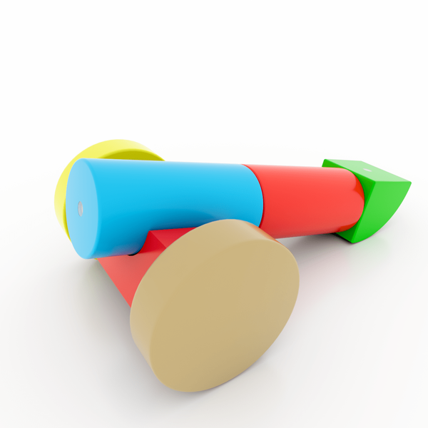 Drewniane klocki magnetyczne WABI 20 elementów z 76 magnesami 3+