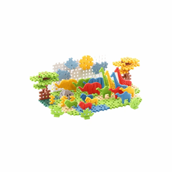 Marioinex Mini Waffle Animals Safari 100 el. – klocki z figurkami 3+