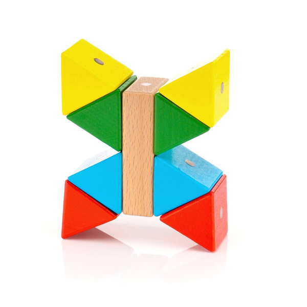 WABI Magnetic Blocks Educational Set 120 el. + WABI Pad magnetic tray