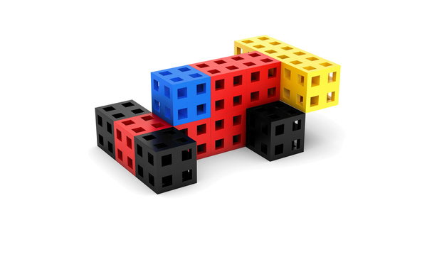 Set of construction blocks - Meli Cube 50 el.