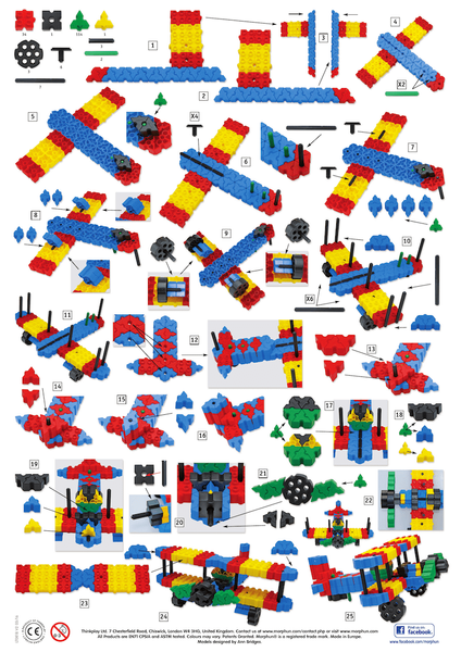 Morphun 10 Vehicles 251 el. - Construction blocks