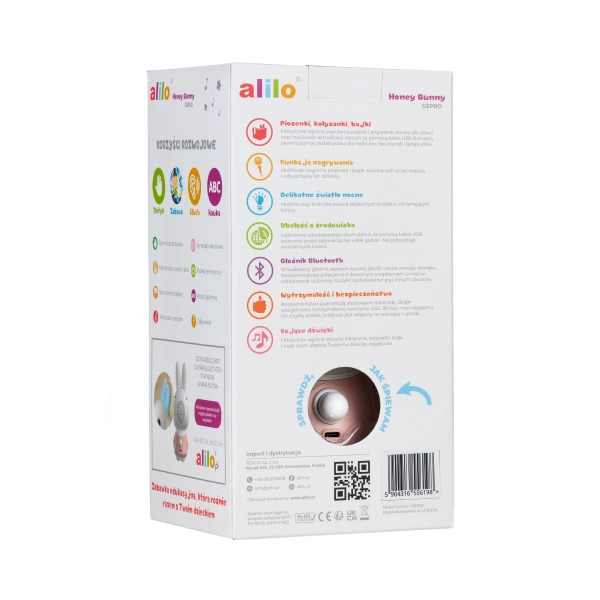 Króliczek Alilo Honey Bunny G6PRO PINK - różowy