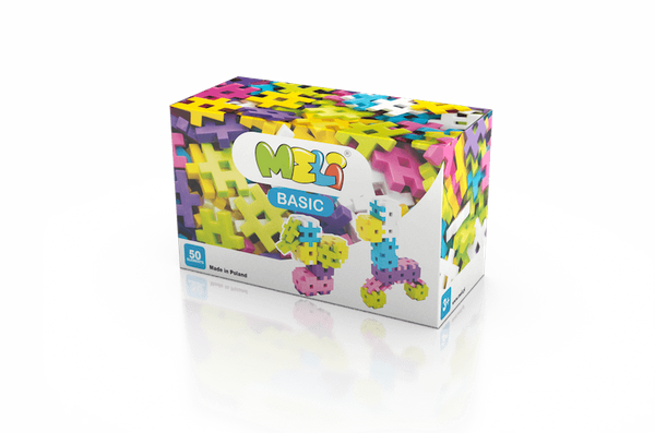 Meli Basic Pink 50 el construction blocks. 