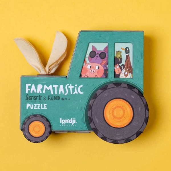 Puzzle Farmtastic traktorek 36 elem. gra szukaj-znajdź – Londji 3+