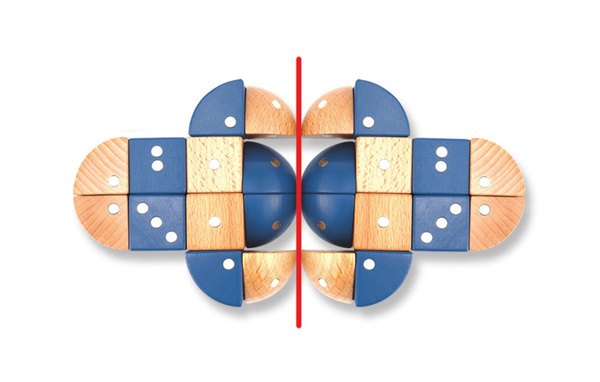 Klocki drewniane magnetyczne - IGEO 24 el.