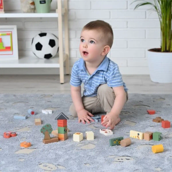 Wooden blocks for toddlers - Farm
