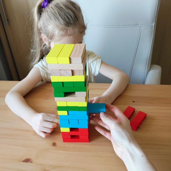 Drewniana wieża WABI Tower Jenga 54 klocki 6+