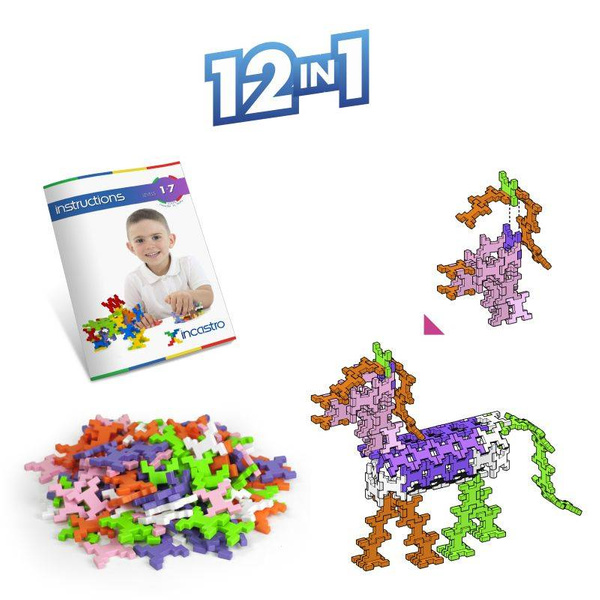 Incastro Pastel Maxi Pink 100 el. - Construction blocks