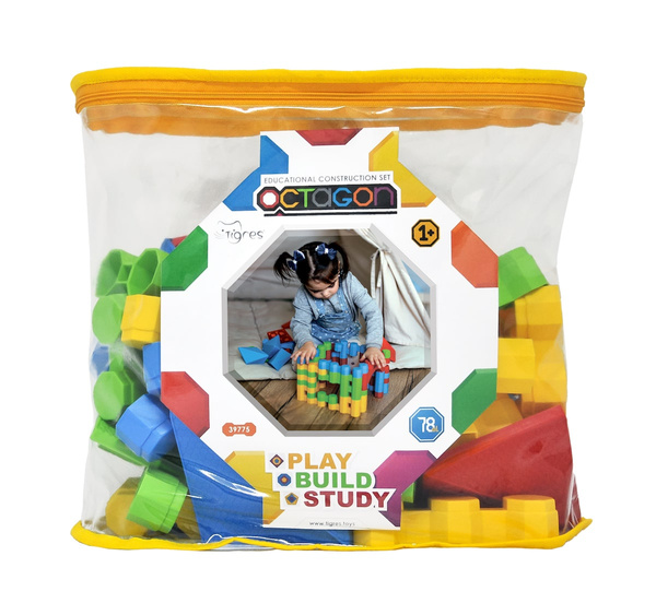 Set of construction blocks - Octagon - 78 el.