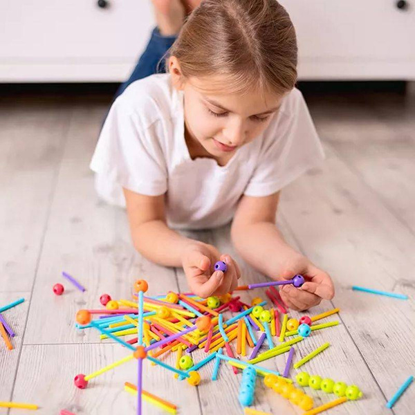Klocki Meli Stik Edu 1200 el. patyczki i kulki – zestaw 3+