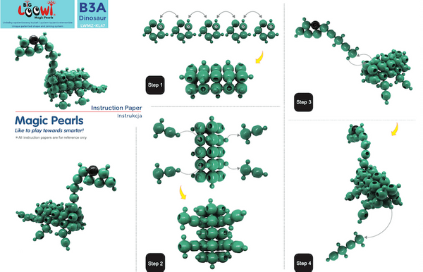 Duże klocki konstrukcyjne Big Loowi Edu 200 elementów – Loowi 3+