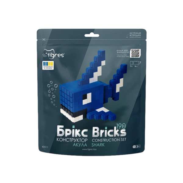 Klocki konstrukcyjne Bricks - Rekin - 190 el.
