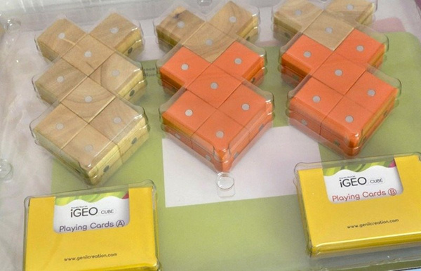 Magnetic wooden blocks - IGEO CUBE 9 el.