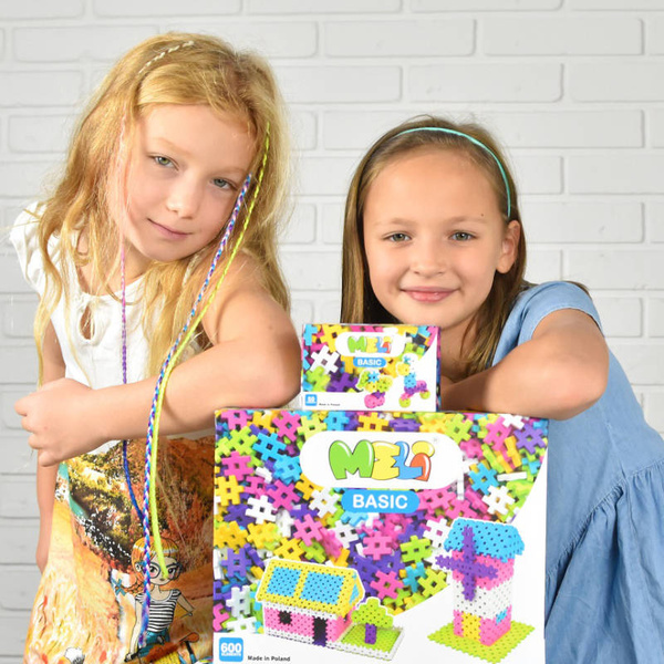 Meli Basic Pink 50 el construction blocks.