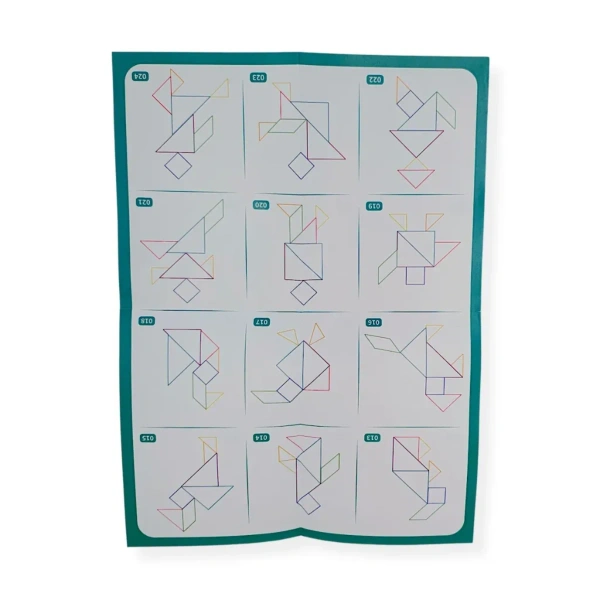 Klocki magnetyczne tangram 7 el. przezroczyste – X-Bida 3+