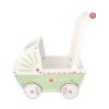 Drewniany pastelowy wózek dla lalek