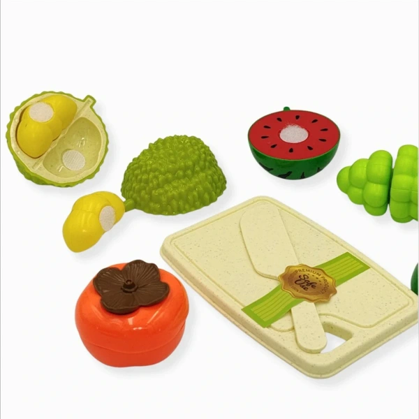 Cutting vegetables and fruits toy set with board – Jinkee 3+