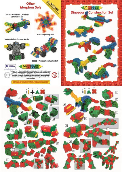 Morphun Dinozaury 100 el. - Klocki konstrukcyjne