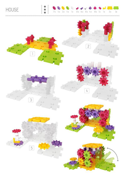 Korbo EDU Pastel construction blocks 370 el.