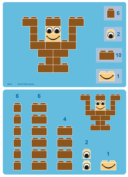 Little Architect Educational Blocks - Archi Pets Junior 350 el.