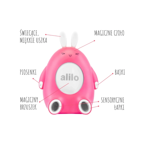 Króliczek Alilo Happy Bunny P1 PINK - różowy