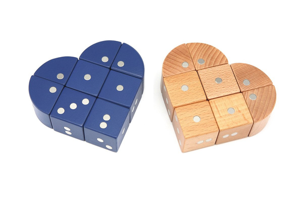 Klocki drewniane magnetyczne - IGEO 24 el.