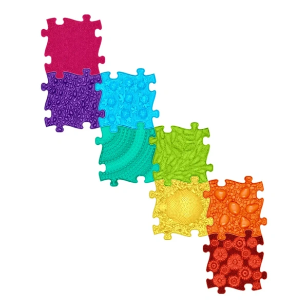 Muffik Rainbow Sensory Mats 8-Piece Set for Kids 12+