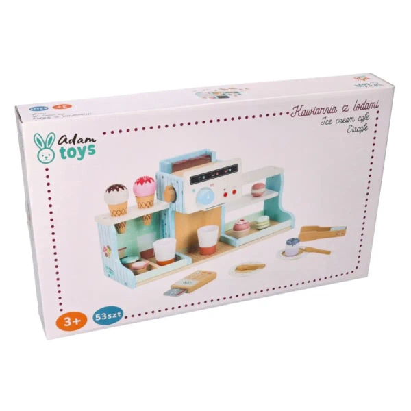 Café with espresso machine and ice cream