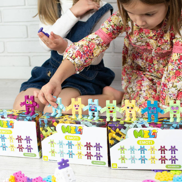 Meli Emoti Rainbow blocks 12 el.