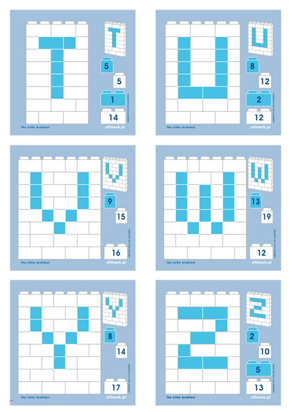 Little Architect educational blocks - Letters and Numbers 630 el.