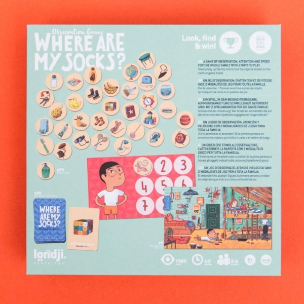 Gra obserwacyjna dla dzieci Where are my socks? – Londji 3+