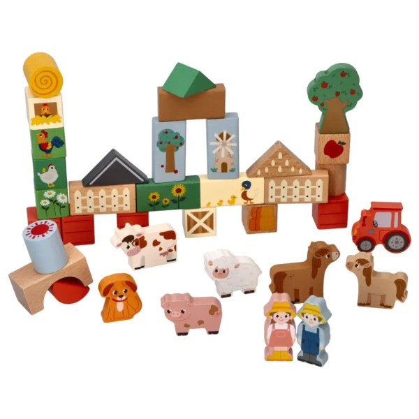 Wooden blocks for toddlers - Farm