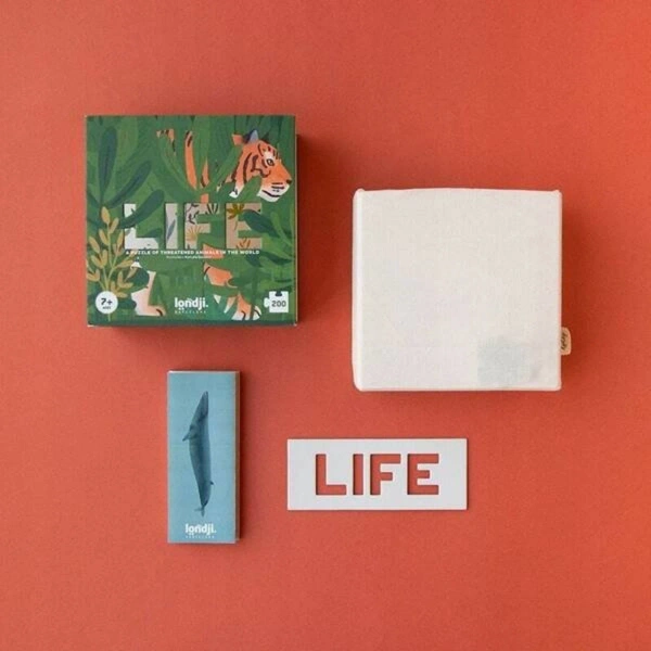 Puzzle edukacyjne Life zagrożone gatunki 200 el. – Londji 7+