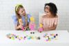 Set of building blocks - Meli Cube Pink 200 el. 